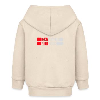 Tax Wealth Not Work Progressiv Politik Wirtschaft - Baby Organic Kapuzenjacke Baby Connector von Stanley/Stella - Natur - Hinten