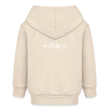 Battimento cardiaco - Felpa con cappuccio con zip neonato bio di Stanley/Stella - ecru morbido - Retro
