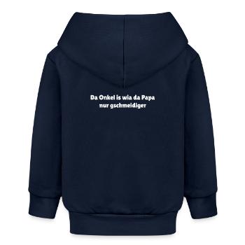 Oncle bavarois qui dit gschmeidig - Veste à capuche bébé bio Stanley/Stella - bleu marine - Dos
