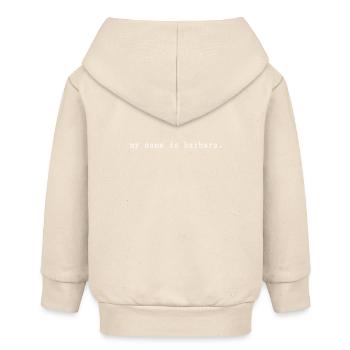 Mein Name ist Barbara - Baby Organic Kapuzenjacke Baby Connector von Stanley/Stella - Natur - Hinten