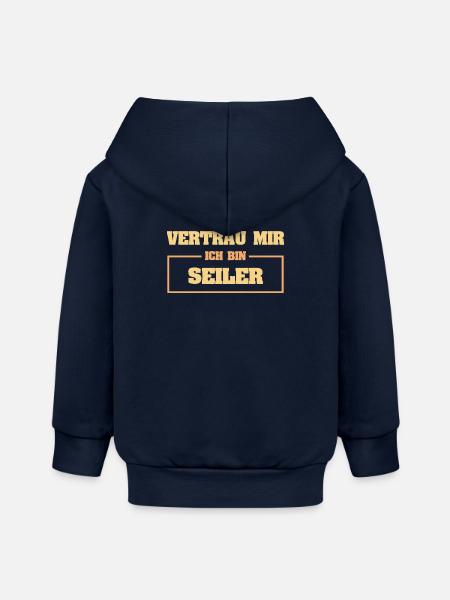 Lustig Seiler - Baby Organic Kapuzenjacke Baby Connector von Stanley/Stella - Navy