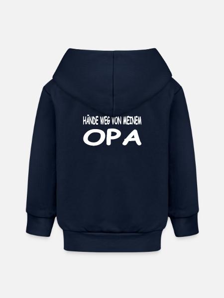 Opa - Baby Organic Kapuzenjacke Baby Connector von Stanley/Stella - Navy