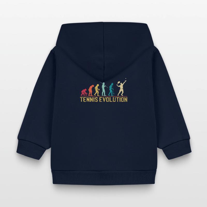 Tennis Evolution Evolution Conception graphique Veste à capuche bébé bio Stanley/Stella