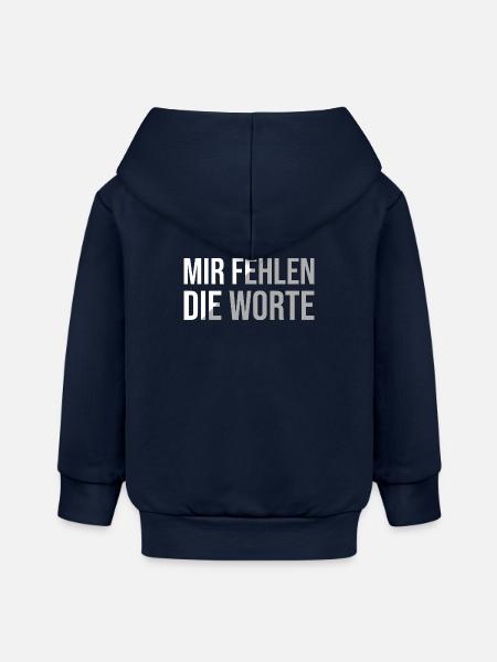 Mir fehlen die Worte - Baby Organic Kapuzenjacke Baby Connector von Stanley/Stella - Navy