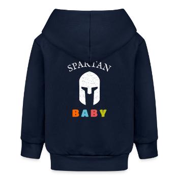 Bébé guerrier spartiate - Veste à capuche bébé bio Stanley/Stella - bleu marine - Dos