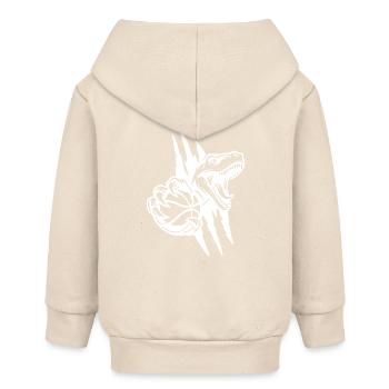 Brüllender Raptor-Basketball - Baby Organic Kapuzenjacke Baby Connector von Stanley/Stella - Natur - Hinten