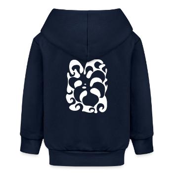psychedelic Monstera Pflanze sixties retro Party - Baby Organic Kapuzenjacke Baby Connector von Stanley/Stella - Navy - Hinten