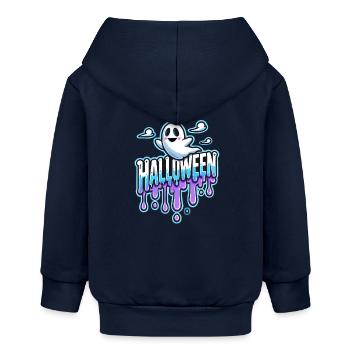 Helloween Geist Spooky Ghost Party Gespennst - Baby Organic Zip-up Hoodie by Stanley/Stella - navy - Back