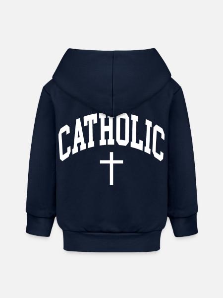 Katholisch Katholik Catholic - Baby Organic Kapuzenjacke Baby Connector von Stanley/Stella - Navy