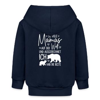 So viele Mamas Beste Mama Baby Muttertag Geschenk - Baby Organic Kapuzenjacke Baby Connector von Stanley/Stella - Navy - Hinten