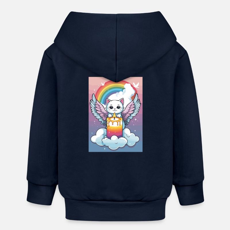 Ange chat mignon - Veste à capuche bébé bio Stanley/Stella - bleu marine