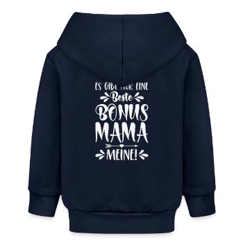 Es gibt nur eine beste Bonus Mama - Meine! - Baby Organic Kapuzenjacke Baby Connector von Stanley/Stella - Navy - Hinten