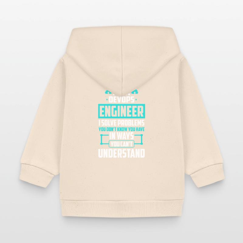 DevOps Engineer I Solve Problems You Cant Baby Organic Zip-up Hoodie by Stanley/Stella
