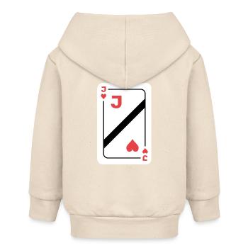 Herz Bube Spielkarte Pokerkarte - Baby Organic Kapuzenjacke Baby Connector von Stanley/Stella - Natur - Hinten