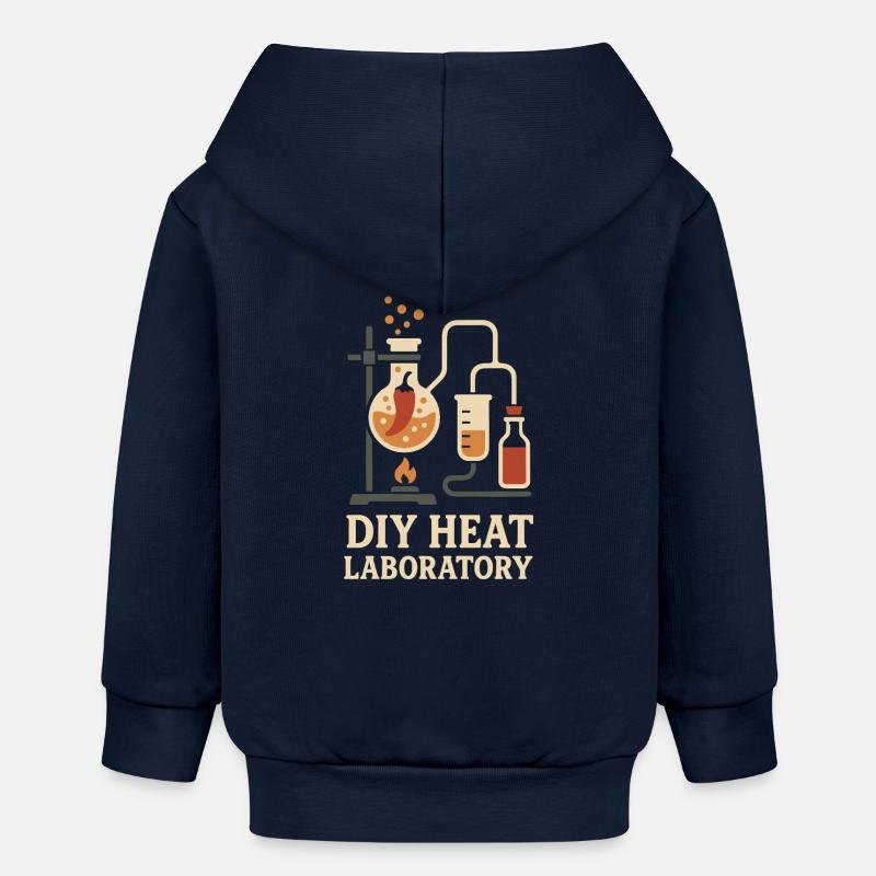 Saucier Pieux Chili Fermenté Épicé - Veste à capuche bébé bio Stanley/Stella - bleu marine