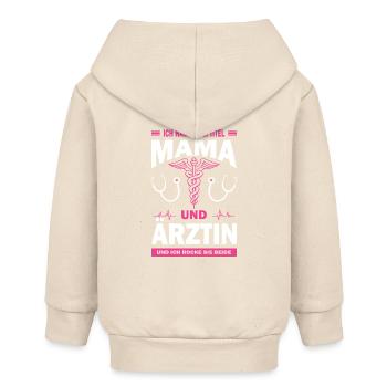 Mama und Ärztin - Baby Organic Kapuzenjacke Baby Connector von Stanley/Stella - Natur - Hinten