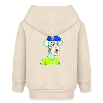 Style néon singe - Veste à capuche bébé bio Stanley/Stella - écru doux - Dos
