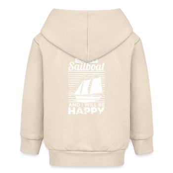Sailing saying - Baby Organic Zip-up Hoodie by Stanley/Stella - soft Ecru - Back
