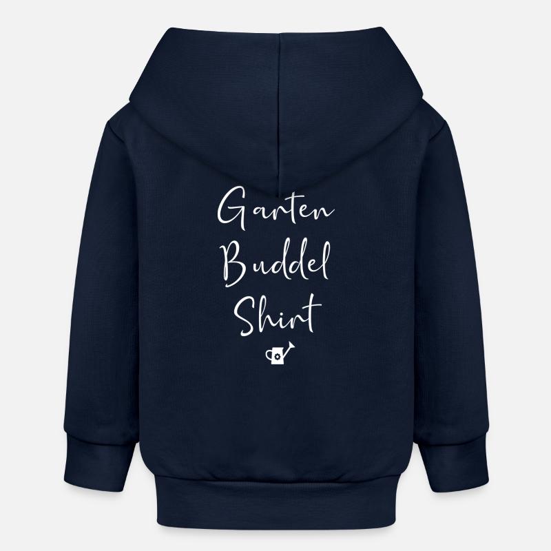 Chemise de creusement de jardin - Veste à capuche bébé bio Stanley/Stella - bleu marine