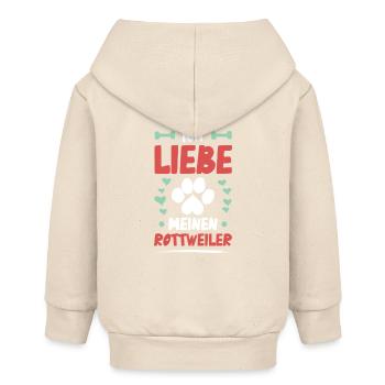 Ich liebe meinen Rottweiler - Baby Organic Kapuzenjacke Baby Connector von Stanley/Stella - Natur - Hinten