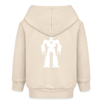 Roboter – KI Technik Sci-Fi Nerd Design - Baby Organic Kapuzenjacke Baby Connector von Stanley/Stella - Natur - Hinten