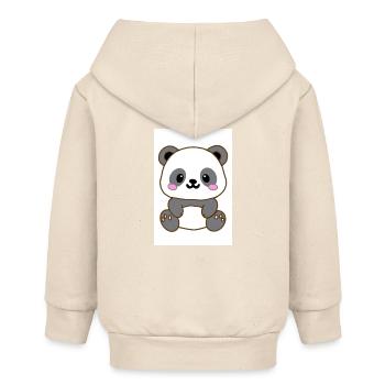 Panda kawaï  - Veste à capuche bébé bio Stanley/Stella - écru doux - Dos