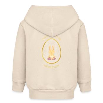 Friede Freude Eiersuchen - Yoga Osterhase - Baby Organic Kapuzenjacke Baby Connector von Stanley/Stella - Natur - Hinten