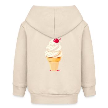 Cornet de crème glacée Artwork - Veste à capuche bébé bio Stanley/Stella - écru doux - Dos