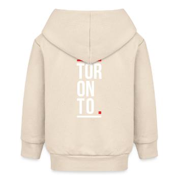 Toronto Canadian City Logo-Design - Baby Organic Kapuzenjacke Baby Connector von Stanley/Stella - Natur - Hinten