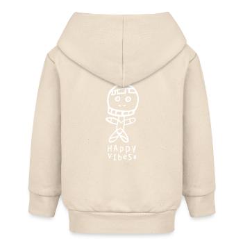 HAPPY Vibes Voodoo Männchen - Baby Organic Kapuzenjacke Baby Connector von Stanley/Stella - Natur - Hinten
