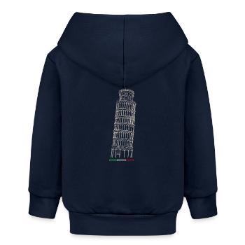 Tour penchée de Pise - Veste à capuche bébé bio Stanley/Stella - bleu marine - Dos
