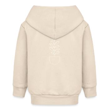 Plante minimaliste - Veste à capuche bébé bio Stanley/Stella - écru doux - Dos
