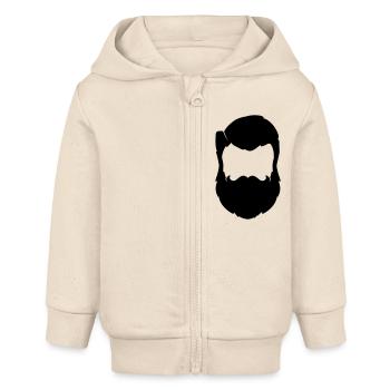 Beard - Baby Organic Zip-up Hoodie by Stanley/Stella - soft Ecru - Front