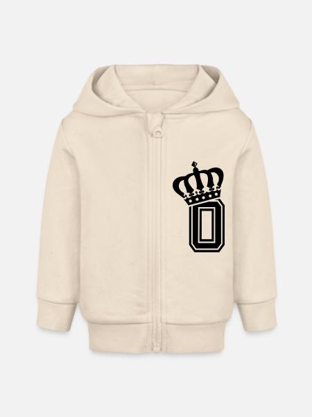 Buchstabe O - Baby Organic Kapuzenjacke Baby Connector von Stanley/Stella - Natur