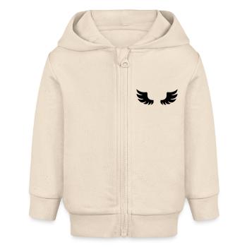 ailes - Veste à capuche bébé bio Stanley/Stella - écru doux - Devant