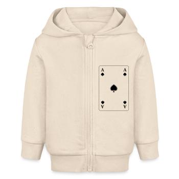 ace - Veste à capuche bébé bio Stanley/Stella - écru doux - Devant