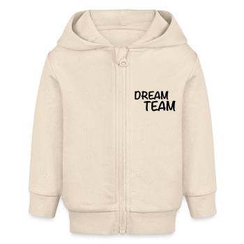 Dream Team - Veste à capuche bébé bio Stanley/Stella - écru doux - Devant