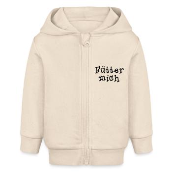 Fütter mich - Baby Organic Kapuzenjacke Baby Connector von Stanley/Stella - Natur - Vorne