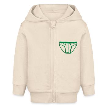 Slip underwear briefs 05) - Baby Organic Zip-up Hoodie by Stanley/Stella - soft Ecru - Front