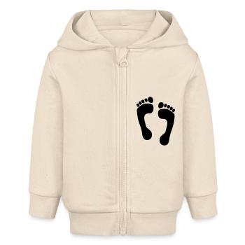 Füsse - Baby Organic Kapuzenjacke Baby Connector von Stanley/Stella - Natur - Vorne