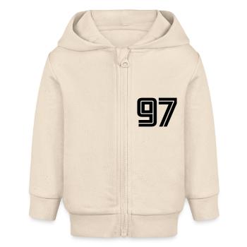 97 - Baby Organic Zip-up Hoodie by Stanley/Stella - soft Ecru - Front