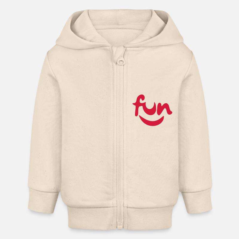 fun - Veste à capuche bébé bio Stanley/Stella - écru doux
