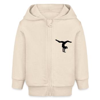 turnen_f1 - Baby Organic Zip-up Hoodie by Stanley/Stella - soft Ecru - Front