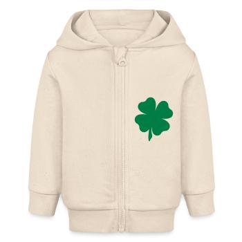Kleeblatt - Baby Organic Kapuzenjacke Baby Connector von Stanley/Stella - Natur - Vorne