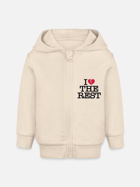 I hate the rest - Baby Organic Kapuzenjacke Baby Connector von Stanley/Stella - Natur