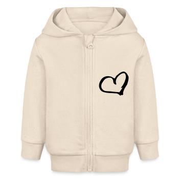 Heart - Baby Organic Kapuzenjacke Baby Connector von Stanley/Stella - Natur - Vorne