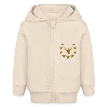 winner star - Veste à capuche bébé bio Stanley/Stella - écru doux - Devant