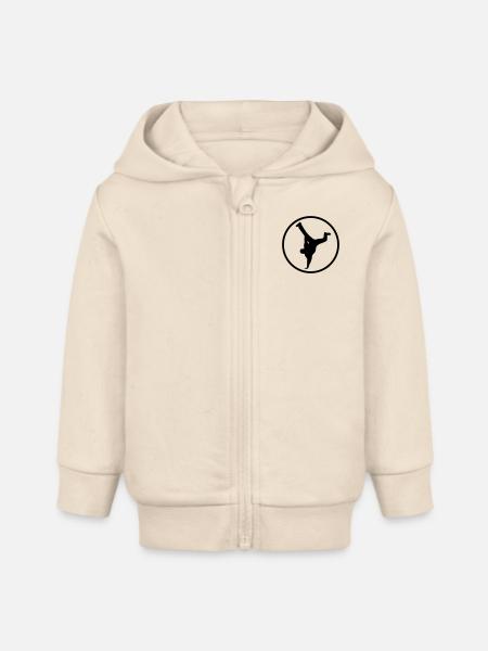 Magnetic Jam Emblem - Baby Organic Kapuzenjacke Baby Connector von Stanley/Stella - Natur
