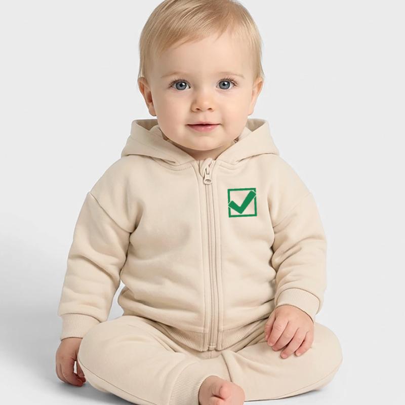 Rectangular hook logo Baby Organic Zip-up Hoodie by Stanley/Stella