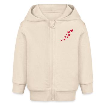 rising hearts - Baby Organic Kapuzenjacke Baby Connector von Stanley/Stella - Natur - Vorne